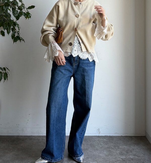  「【WEB限定】BIGボタンダイバーニットカーディガン」|カーディガン|