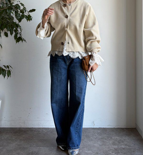  「【WEB限定】BIGボタンダイバーニットカーディガン」|カーディガン|