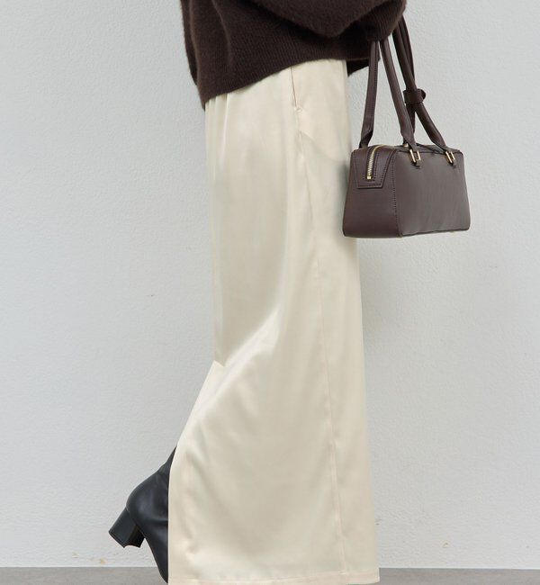  「【手洗い可能】ストレッチサテンタイトスカート」|スカート|