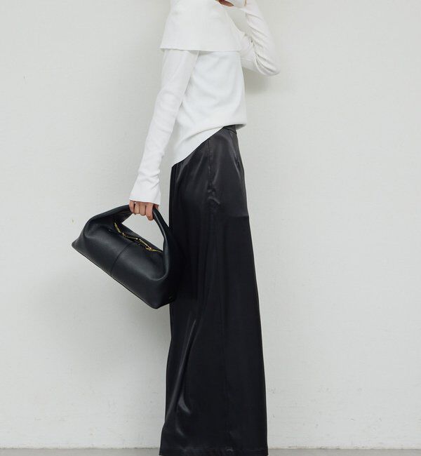  「【手洗い可能】ストレッチサテンタイトスカート」|スカート|