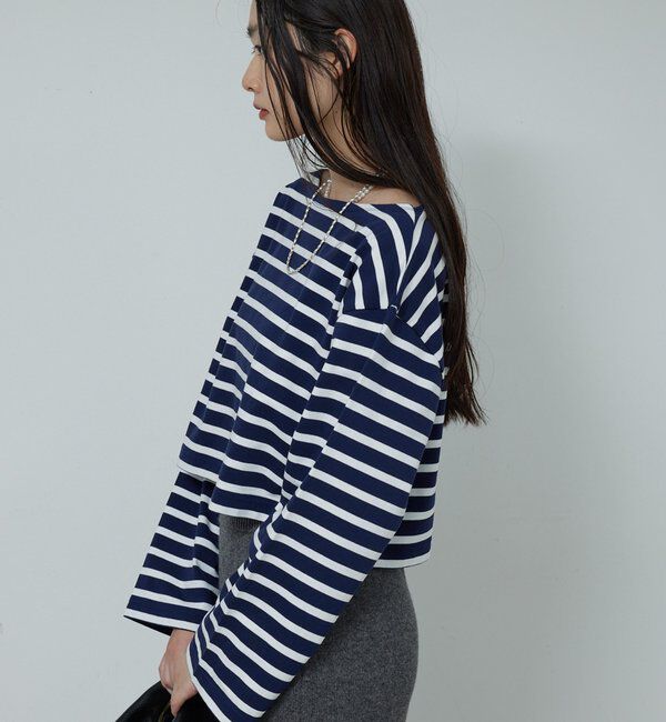  「【大人カジュアルの必需品】ボーダーバスクシャツ」|Tシャツ・カットソー|