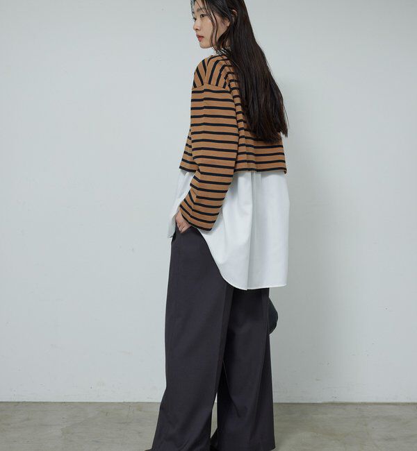  「【大人カジュアルの必需品】ボーダーバスクシャツ」|Tシャツ・カットソー|