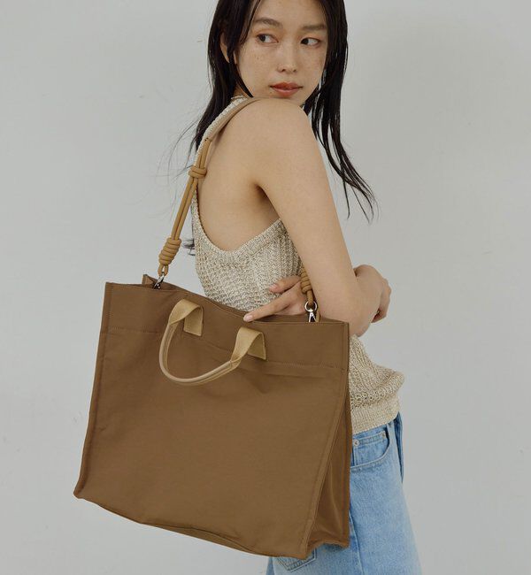  「【WEB限定】【2way／撥水加工】ナイロントート」|トートバッグ|キャメル