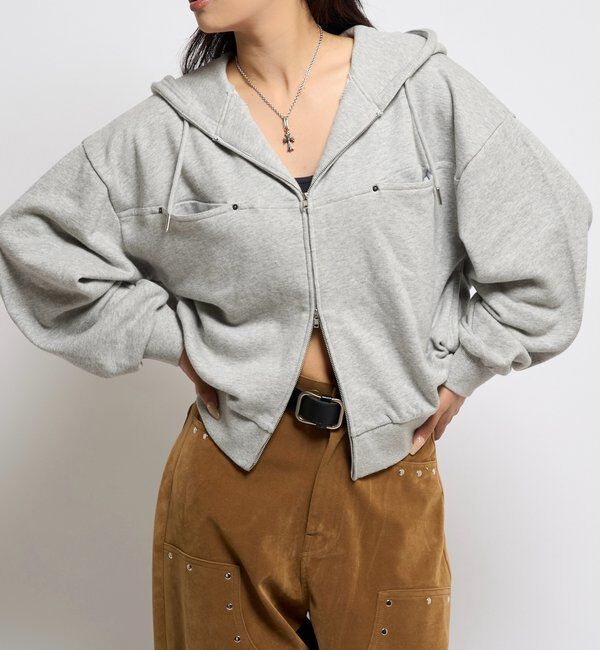  「スラッシュポケットスウェットパーカー」|パーカー|