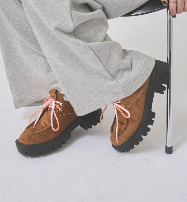  「【SLOPPY】配色厚底ローファー」|その他|