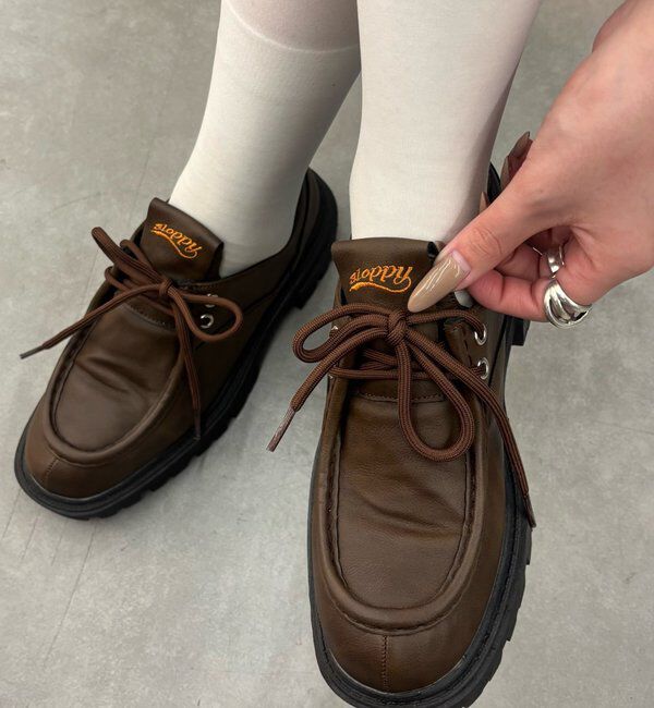  「【SLOPPY】配色厚底ローファー」|その他|ブラウンその他1