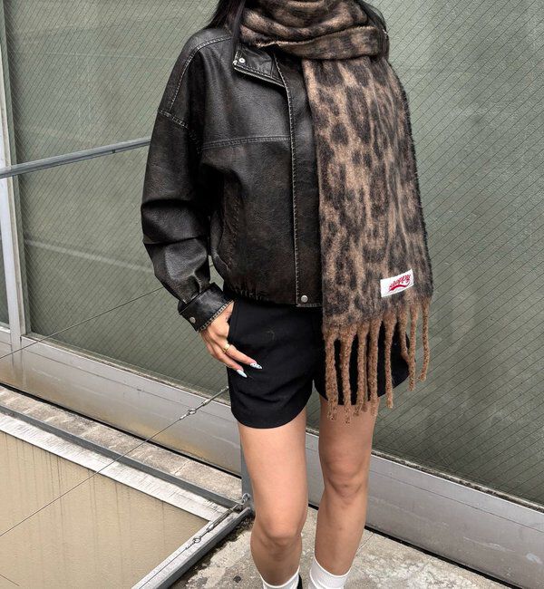  「SLOPPY LEOPARD MUFFLER/ヒョウ柄マフラー」|マフラー|