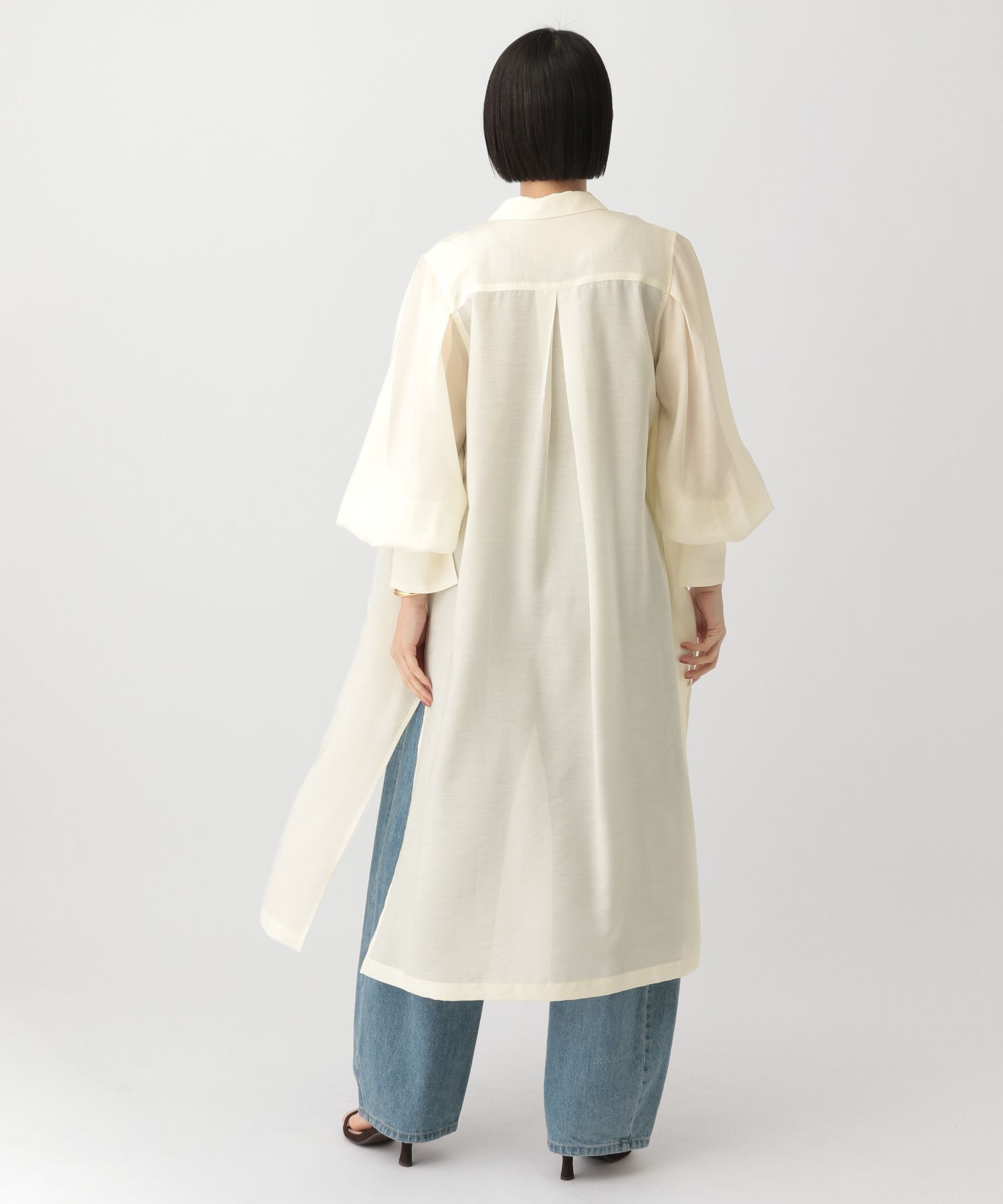 A part by 「シアーシャツワンピース」|ワンピース|