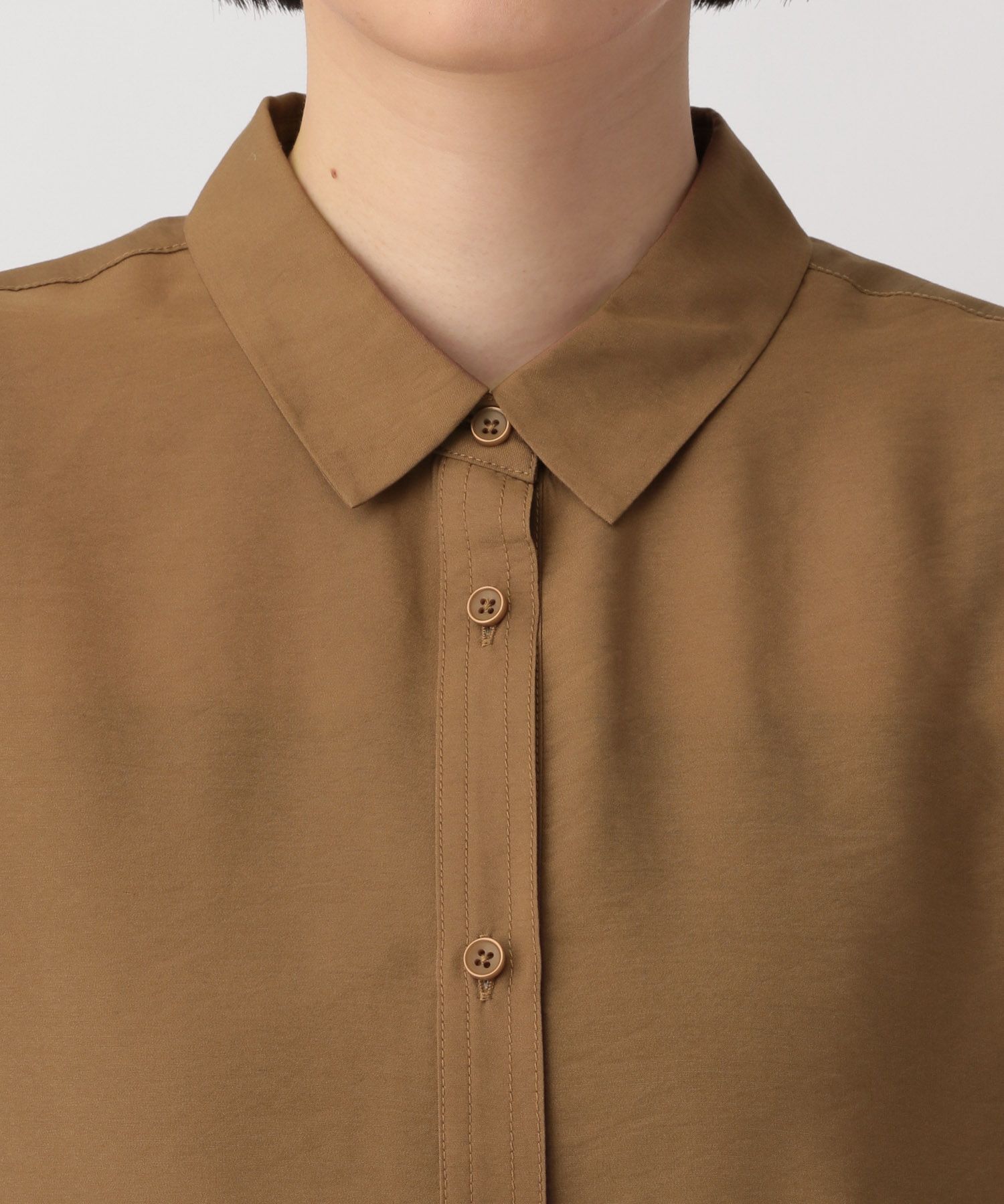 A part by 「シアーシャツワンピース」|ワンピース|