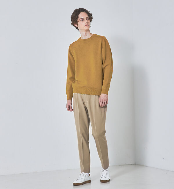 ABAHOUSE「【アクセントステッチ】サドルスリーブ ジャガード ニット プルオーバー」|ニット・セーター|