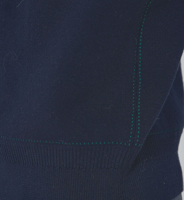 ABAHOUSE「【アクセントステッチ】サドルスリーブ ジャガード ニット プルオーバー」|ニット・セーター|