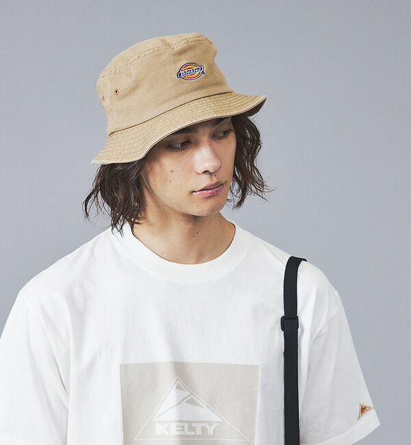 ABAHOUSE「【DICKIES/ディッキーズ】ICON BUCKET HAT/アイコンロゴバケ」|その他|ベージュ