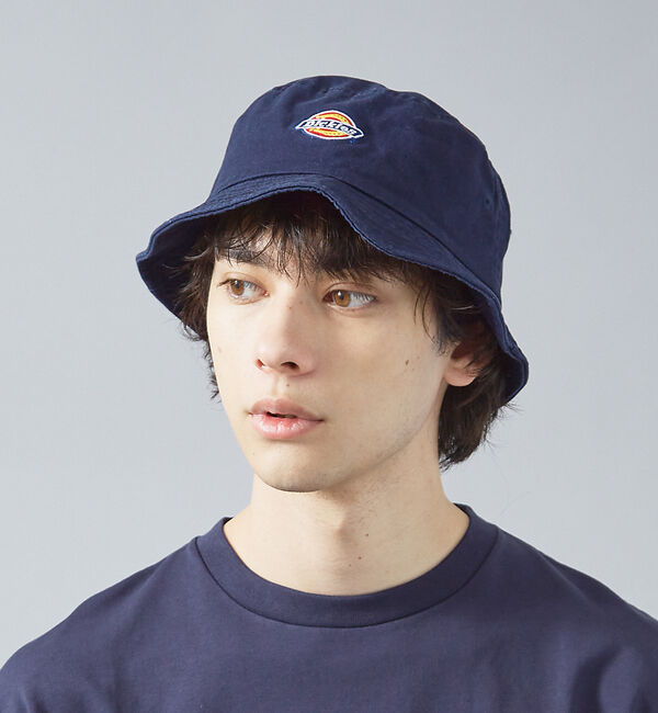 ABAHOUSE「【DICKIES/ディッキーズ】ICON BUCKET HAT/アイコンロゴバケ」|その他|ネイビー