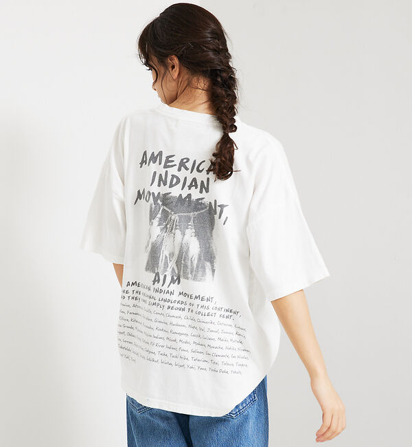 ABAHOUSE「【REMI RELIEF / レミ レリーフ】 INDIAN天竺 BIGTシャツ」|Tシャツ・カットソー|オフホワイト