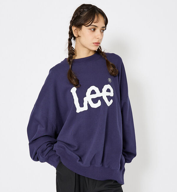 ABAHOUSE「【Lee/リー】SUPERSIZED LEE LOGO Crew /フロントロゴ」|スウェット・ジャージ|ネイビー