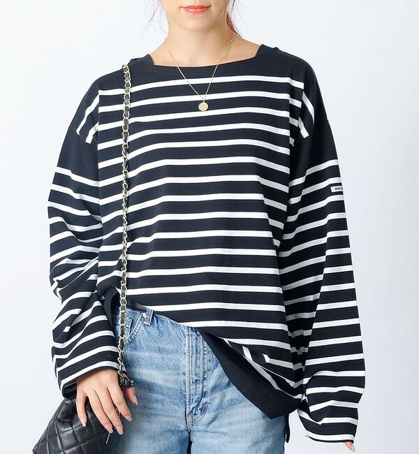 Rouge vif「【MONT KEMMEL/モン ケメル】バスクシャツ / ボーダーロングスリーブ」|Tシャツ・カットソー|ブラック