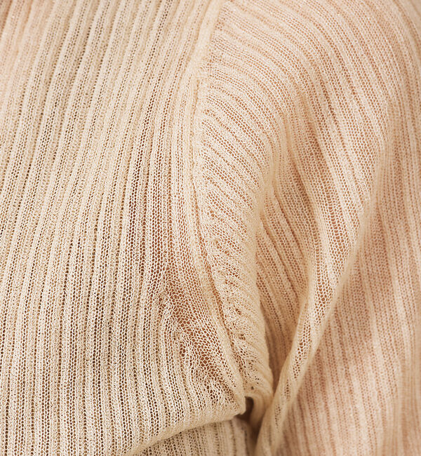 qualite「シャイニーリブニット」|ニット・セーター|