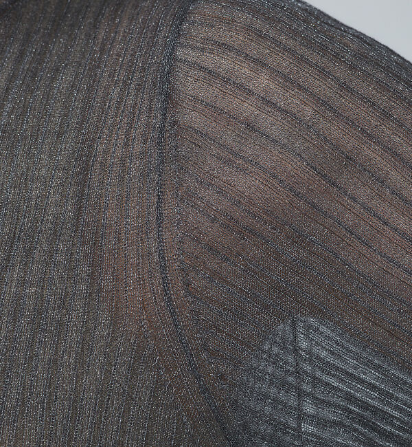 qualite「シャイニーリブニット」|ニット・セーター|