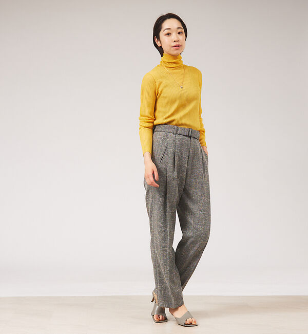 qualite「シャイニーリブニット」|ニット・セーター|