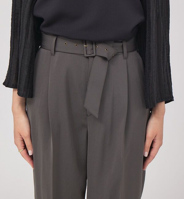 qualite「【セットアップ対応】ダルサテンワイドパンツ」|その他|