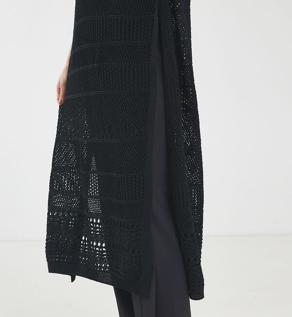 qualite「かぎ針風ニットワンピース」|ワンピース|