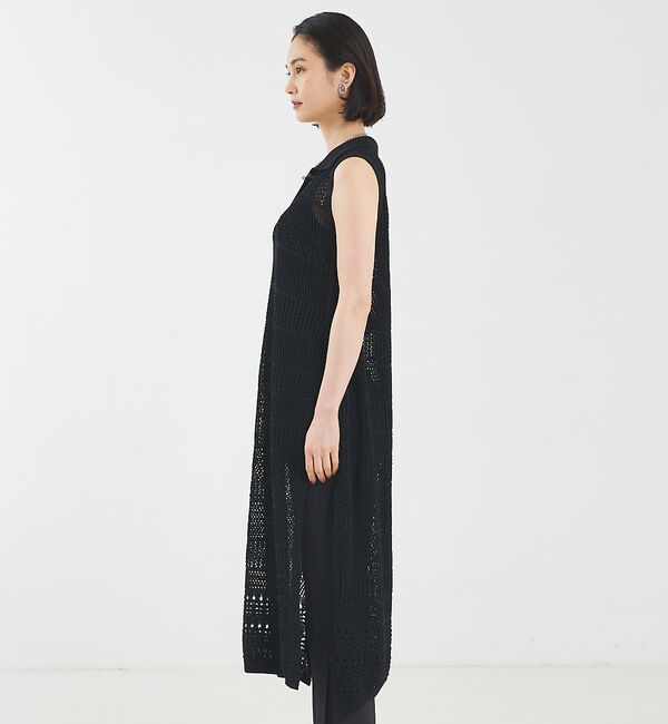 qualite「かぎ針風ニットワンピース」|ワンピース|