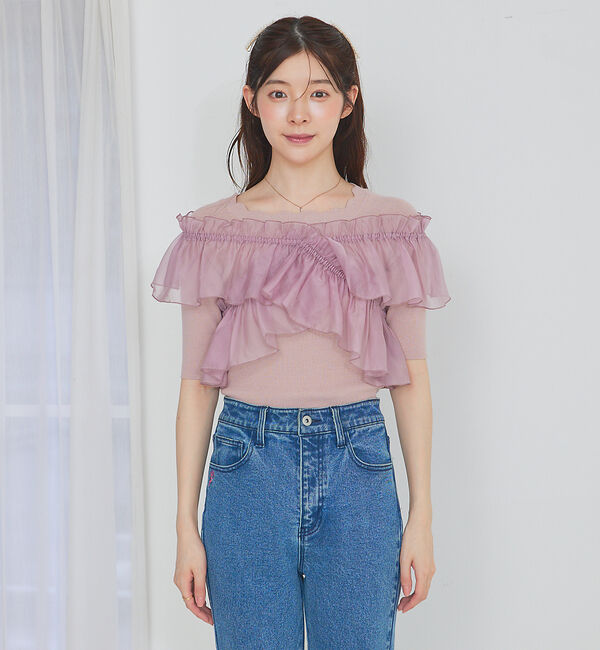 SELFIST「マルチWAYフリル付ニット」|ニット・セーター|