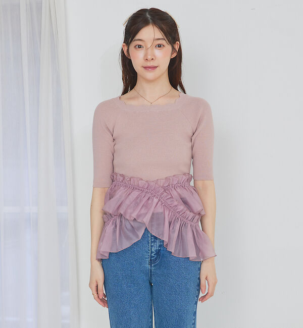 SELFIST「マルチWAYフリル付ニット」|ニット・セーター|