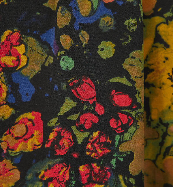 abahouse mavie「フラワープリント＆ベロアロングスカート」|スカート|