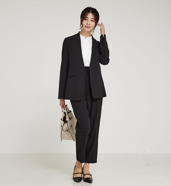 abahouse mavie「【WEB Domani掲載】【エニデイカセット】ノーカラージャケット」|ノーカラージャケット|