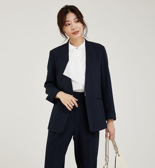 abahouse mavie「【WEB Domani掲載】【エニデイカセット】ノーカラージャケット」|ノーカラージャケット|