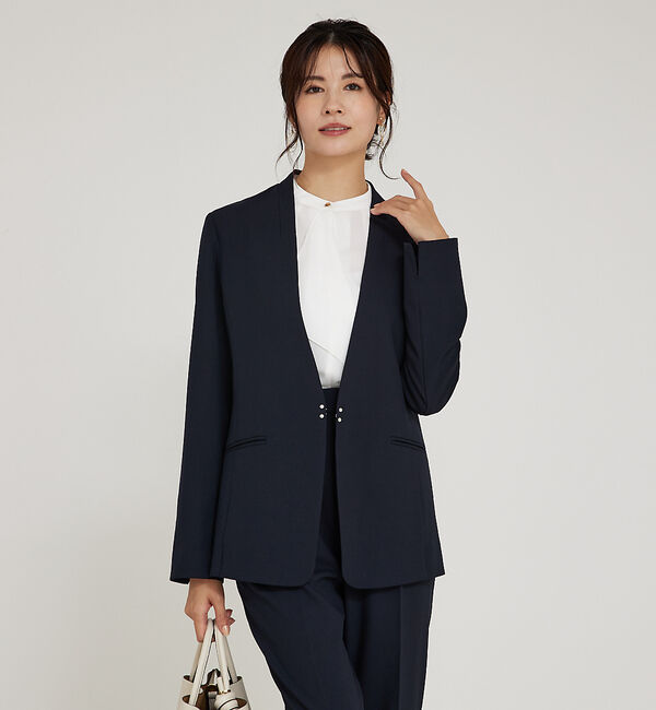 abahouse mavie「【WEB Domani掲載】【エニデイカセット】ノーカラージャケット」|ノーカラージャケット|