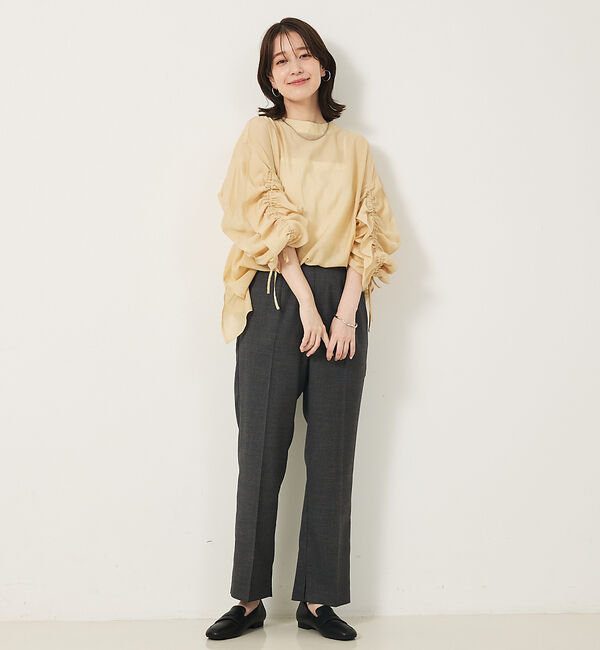 abahouse mavie「フリルギャザーシアーブラウス」|シャツ・ブラウス|