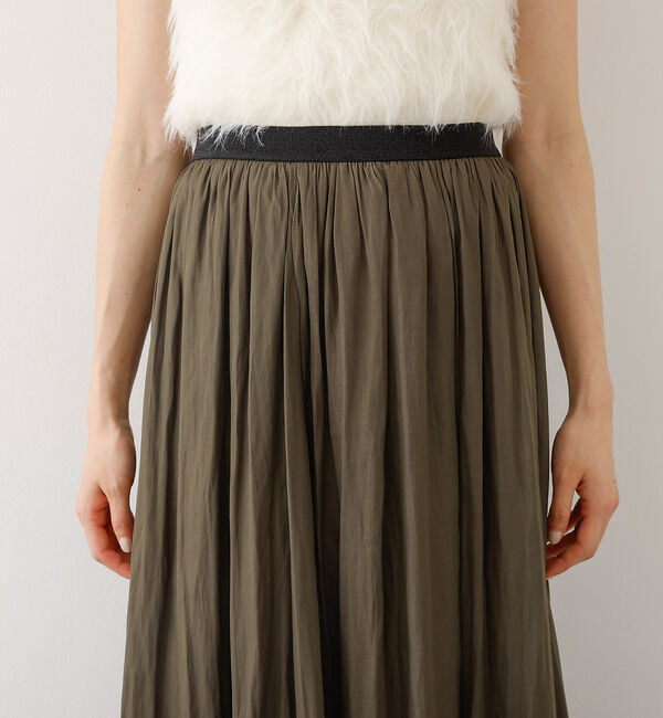 abahouse mavie「ヴィンテージサテンギャザースカート」|スカート|
