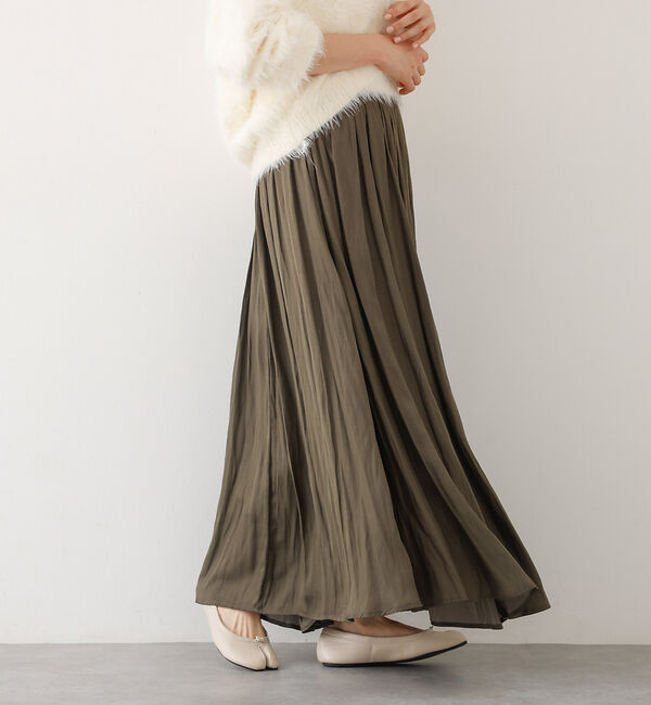abahouse mavie「ヴィンテージサテンギャザースカート」|スカート|
