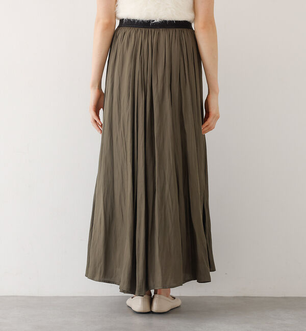 abahouse mavie「ヴィンテージサテンギャザースカート」|スカート|