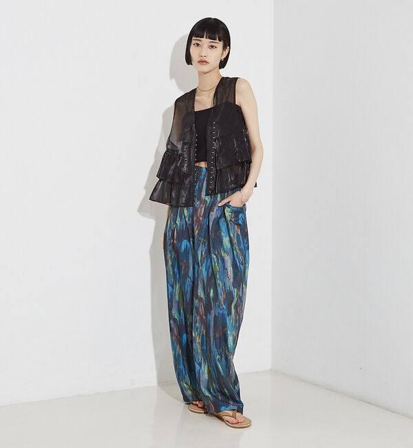 NOMINE「2WAY シャイン シアー フリルベスト」|ベスト・ジレ|