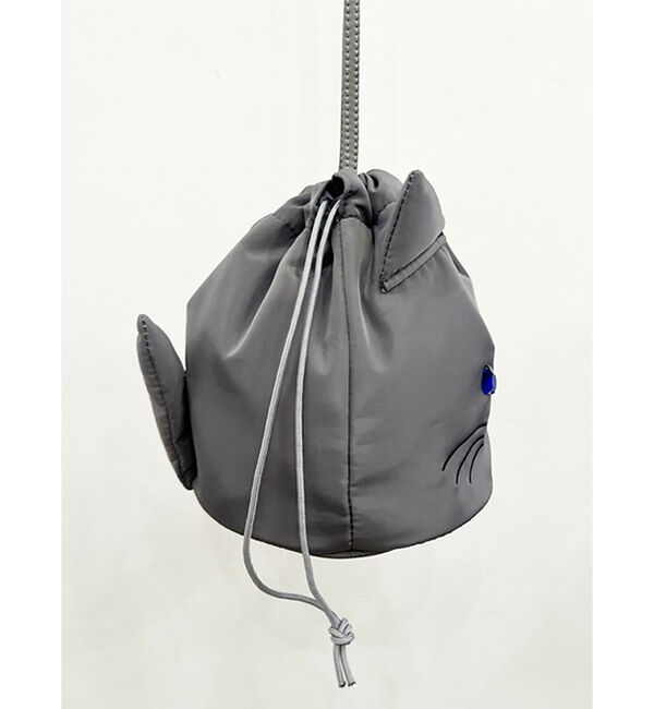 NOMINE「【FAVORI】黒猫 灰猫 巾着ショルダーバッグ」|ショルダー・メッセンジャー|