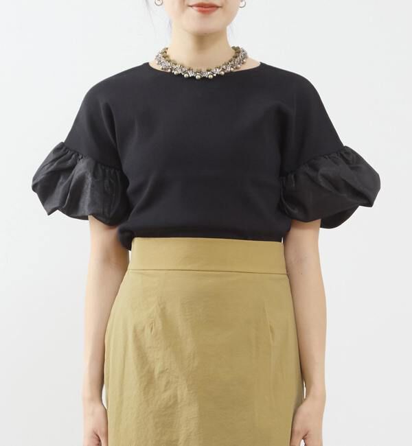 TIARA「バルーンスリーブニット」|ニット・セーター|ブラック