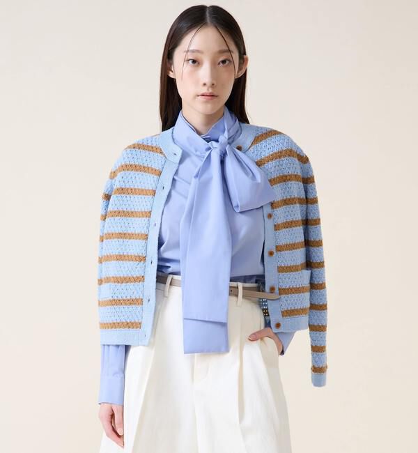 TIARA「ジオモチーフニットジャケット」|カーディガン|