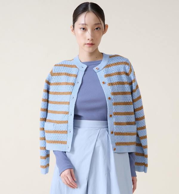 TIARA「ジオモチーフニットジャケット」|カーディガン|