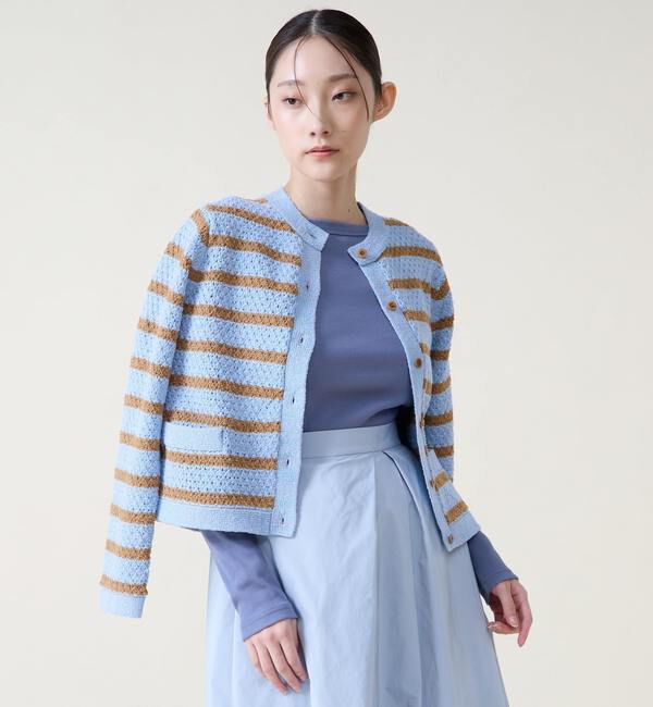 TIARA「ジオモチーフニットジャケット」|カーディガン|