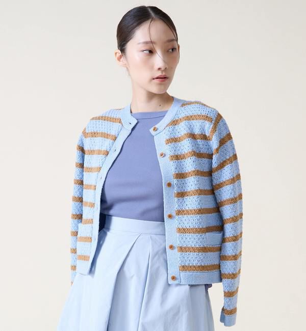TIARA「ジオモチーフニットジャケット」|カーディガン|