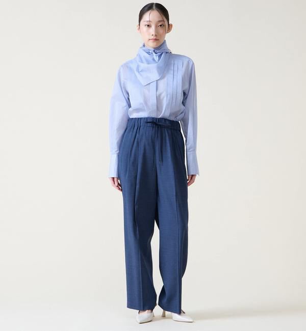 TIARA「スカーフ付きバンドカラーシャツ」|シャツ・ブラウス|