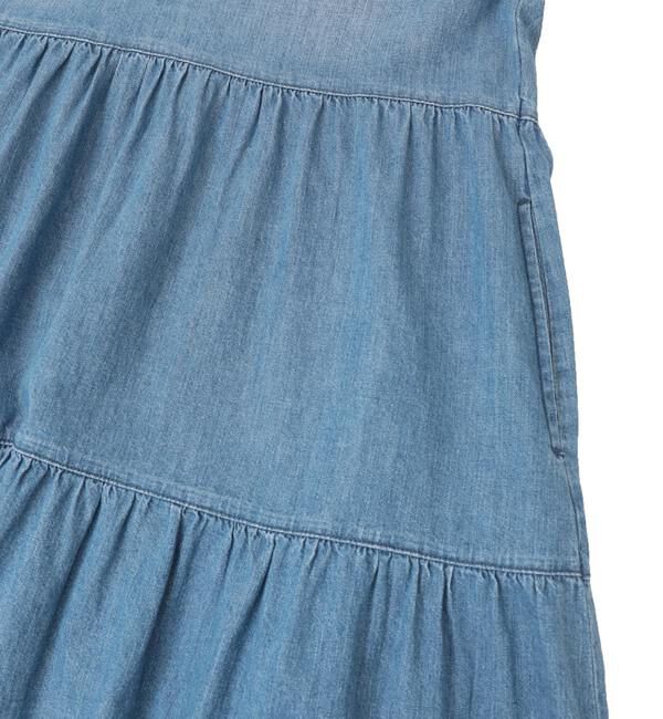 TIARA「【HEALTHY DENIM/ヘルシーデニム】デニムワンピース（Papaya）」|ワンピース|