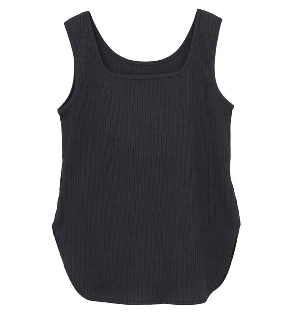 Liesse「ワイドテレコタンク」|Tシャツ・カットソー|ブラック