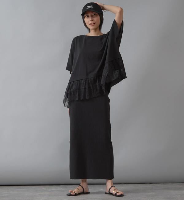 Liesse「レースコンビワイドニット」|ニット・セーター|