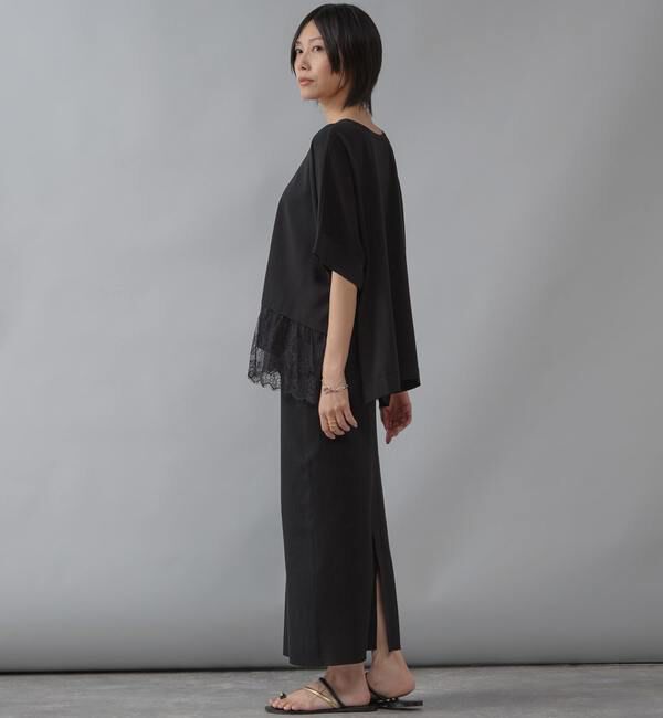 Liesse「レースコンビワイドニット」|ニット・セーター|