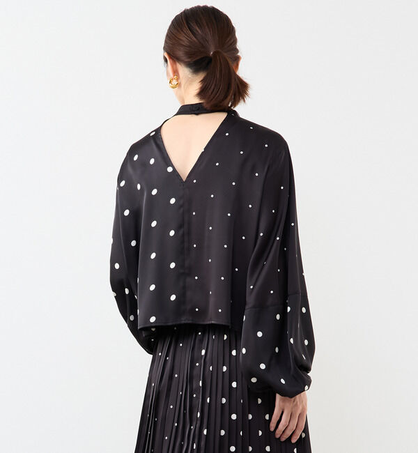 Soffitto「ドット柄ボウタイブラウス」|シャツ・ブラウス|