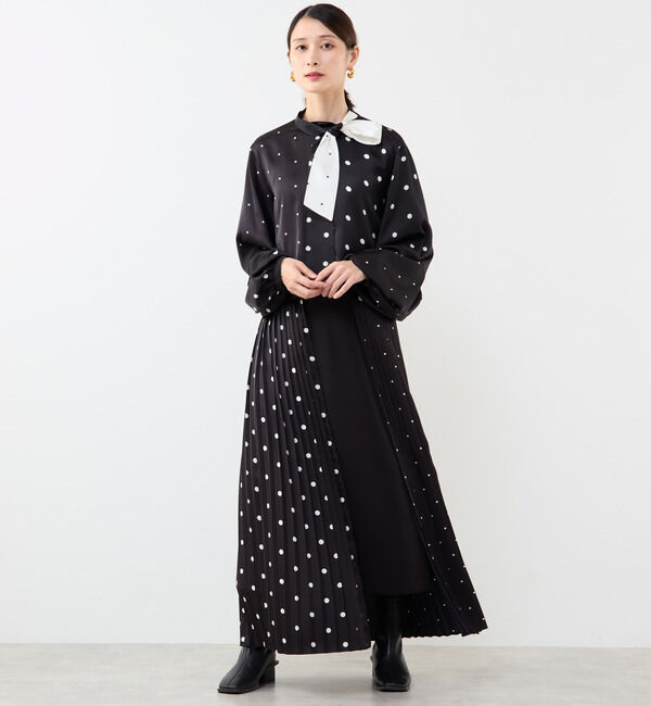Soffitto「ドット柄ボウタイブラウス」|シャツ・ブラウス|
